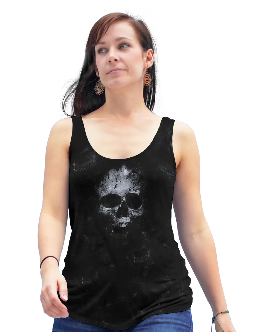 Ghostly Skull Racerback Tank Top