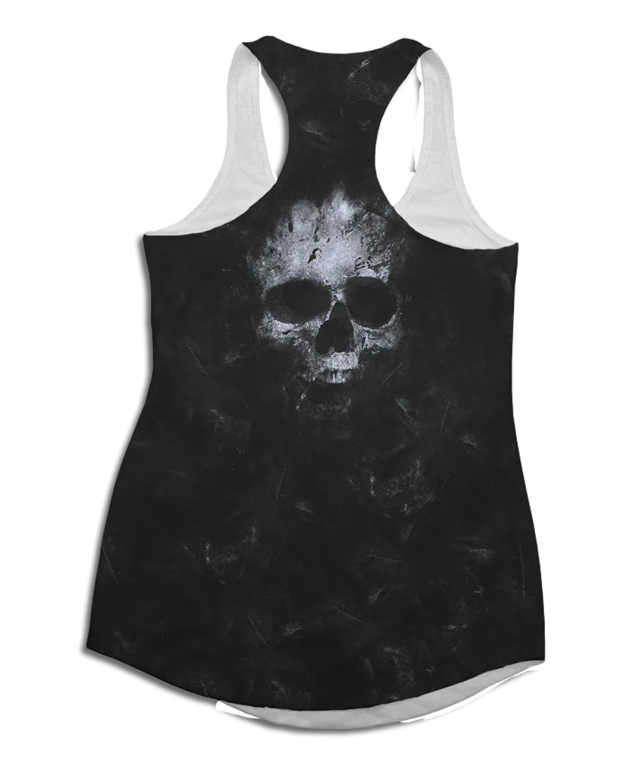 Ghostly Skull Racerback Tank Top