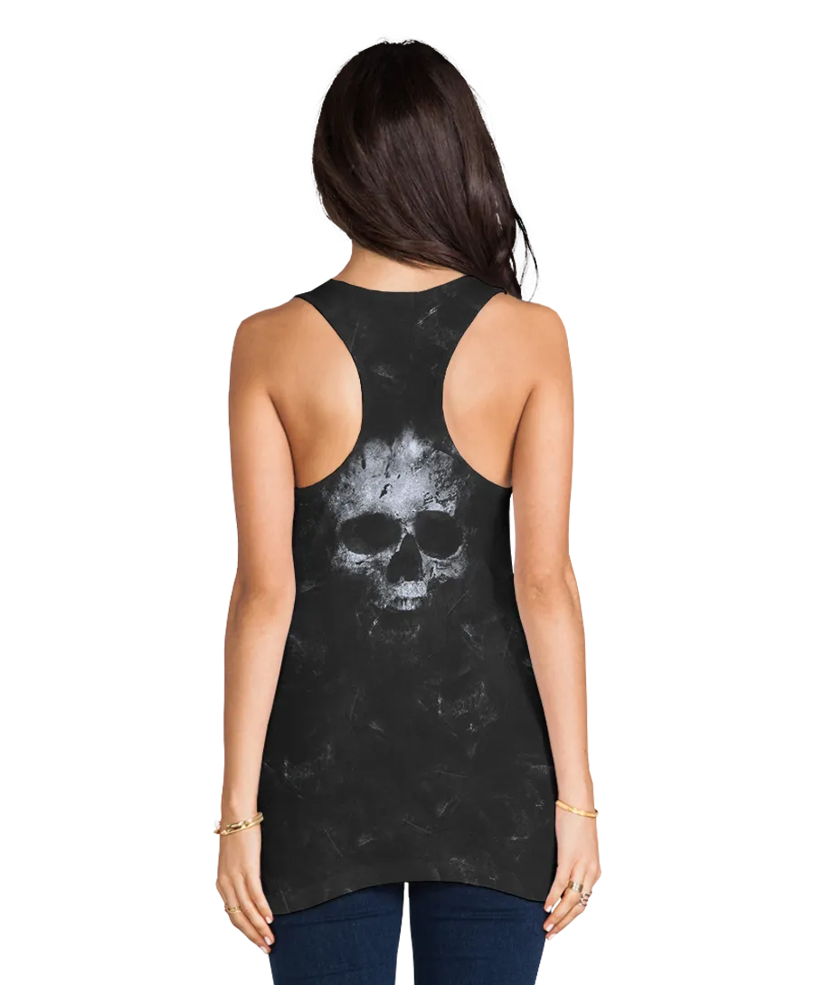 Ghostly Skull Racerback Tank Top
