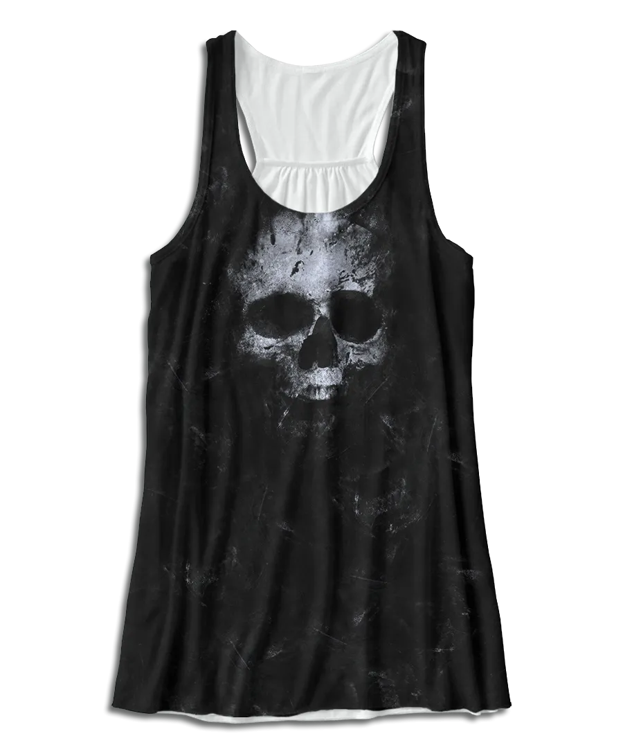 Ghostly Skull Racerback Tank Top