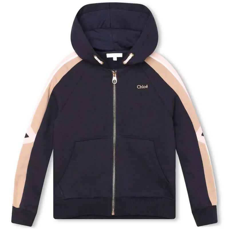 Girls Navy Organic Tracksuit