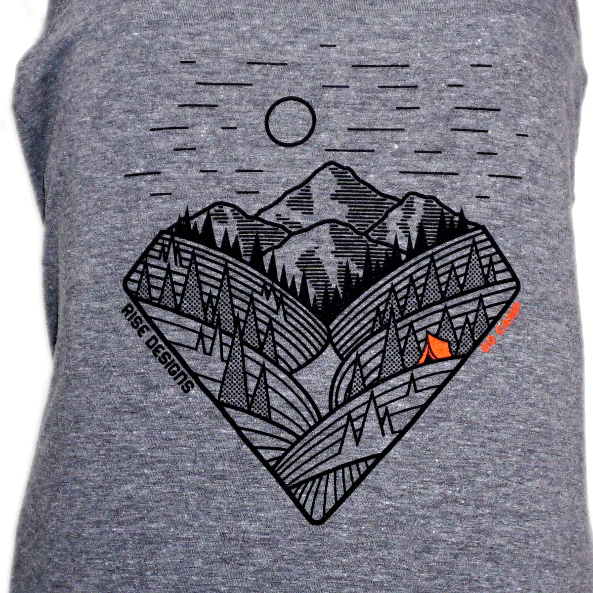 Go Camp - Racerback Tank Top - Women's - Grey Frost