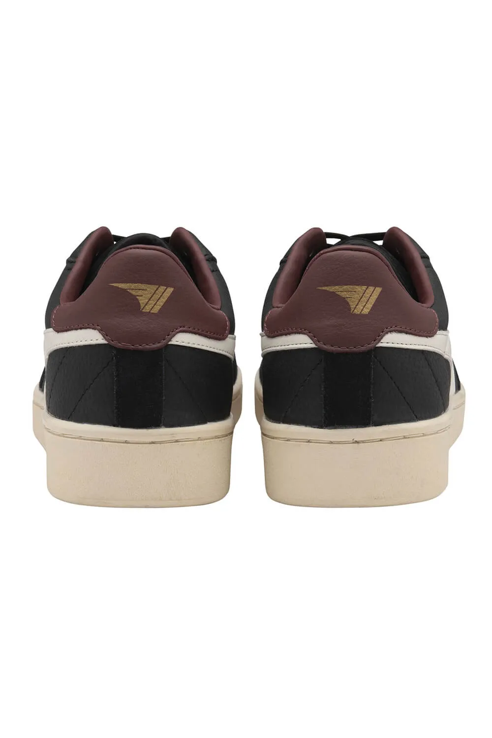 Gola Classics Contact Leather Sneakers for Men in Black | CMB261-BLACK/WHITE