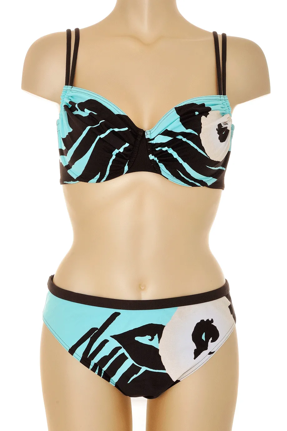 GOTTEX Brown Turquoise Printed Underwired Bikini