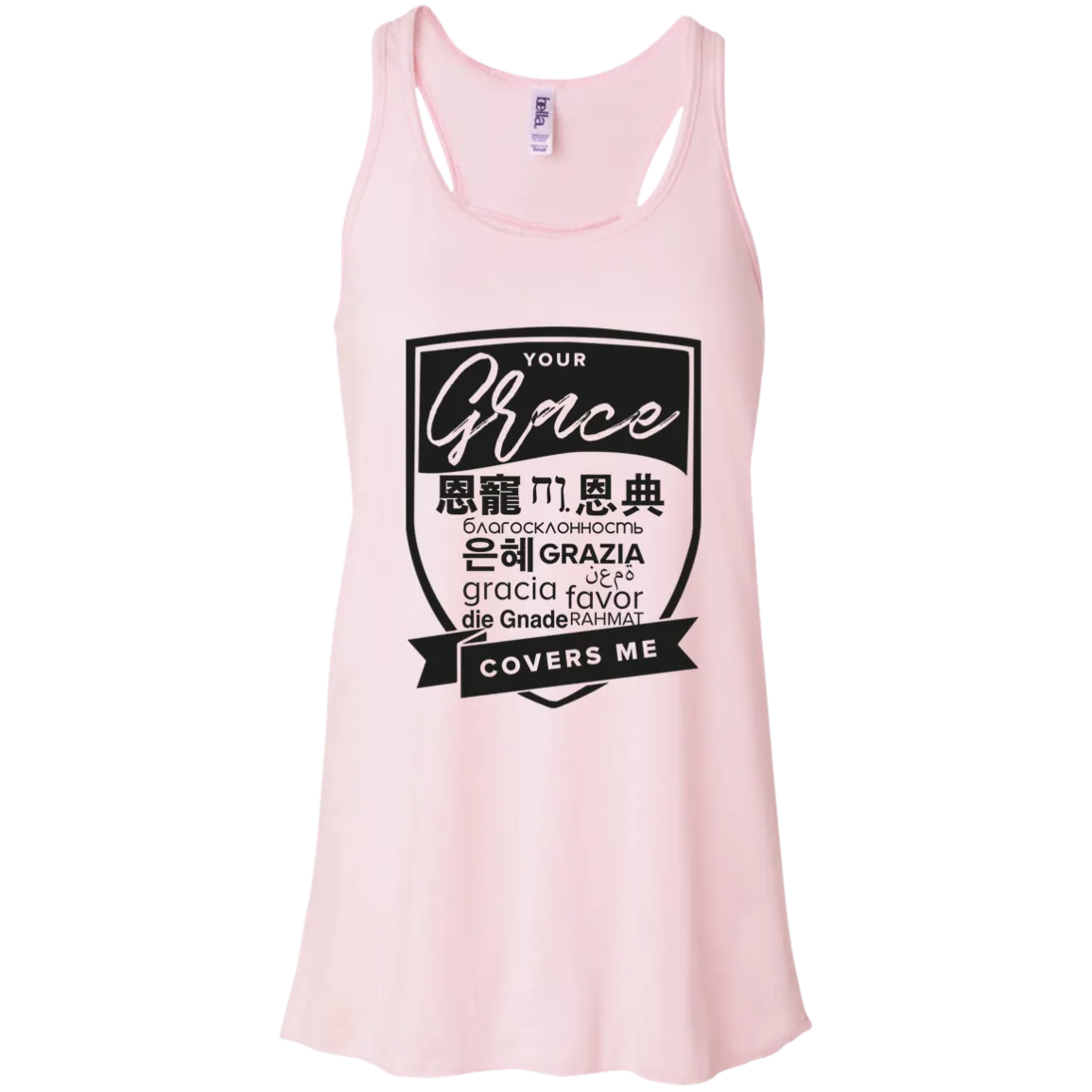 Grace Covers Me Flowy Racerback Tank