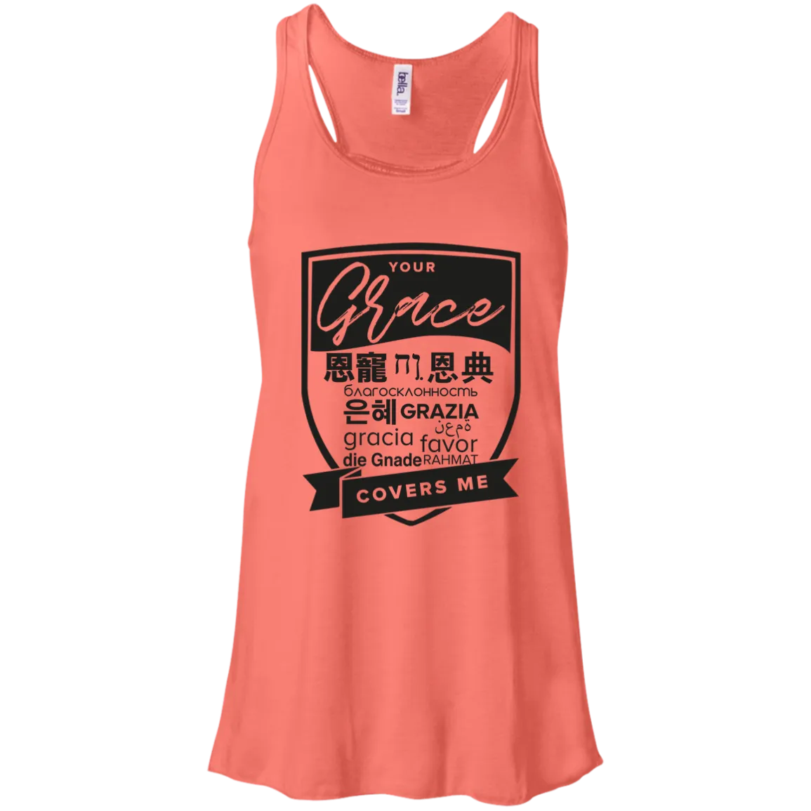 Grace Covers Me Flowy Racerback Tank