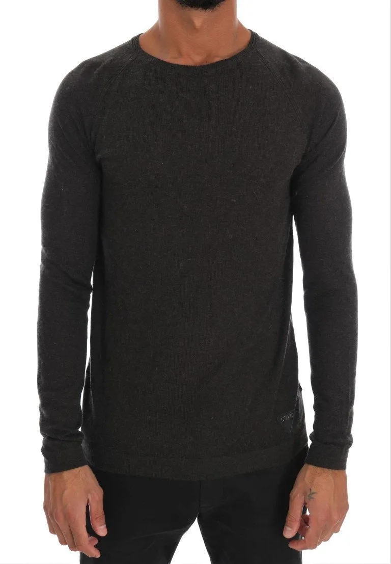 Gray Wool Blend Pullover Sweater