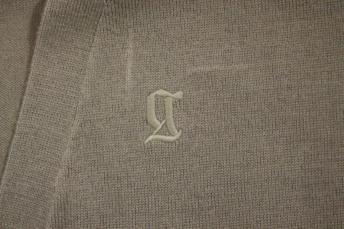 Gray wool cardigan sweater