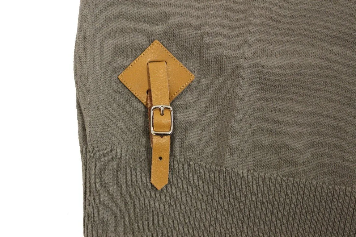 Gray wool cardigan sweater