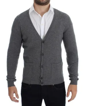 Gray Wool Cashmere Cardigan