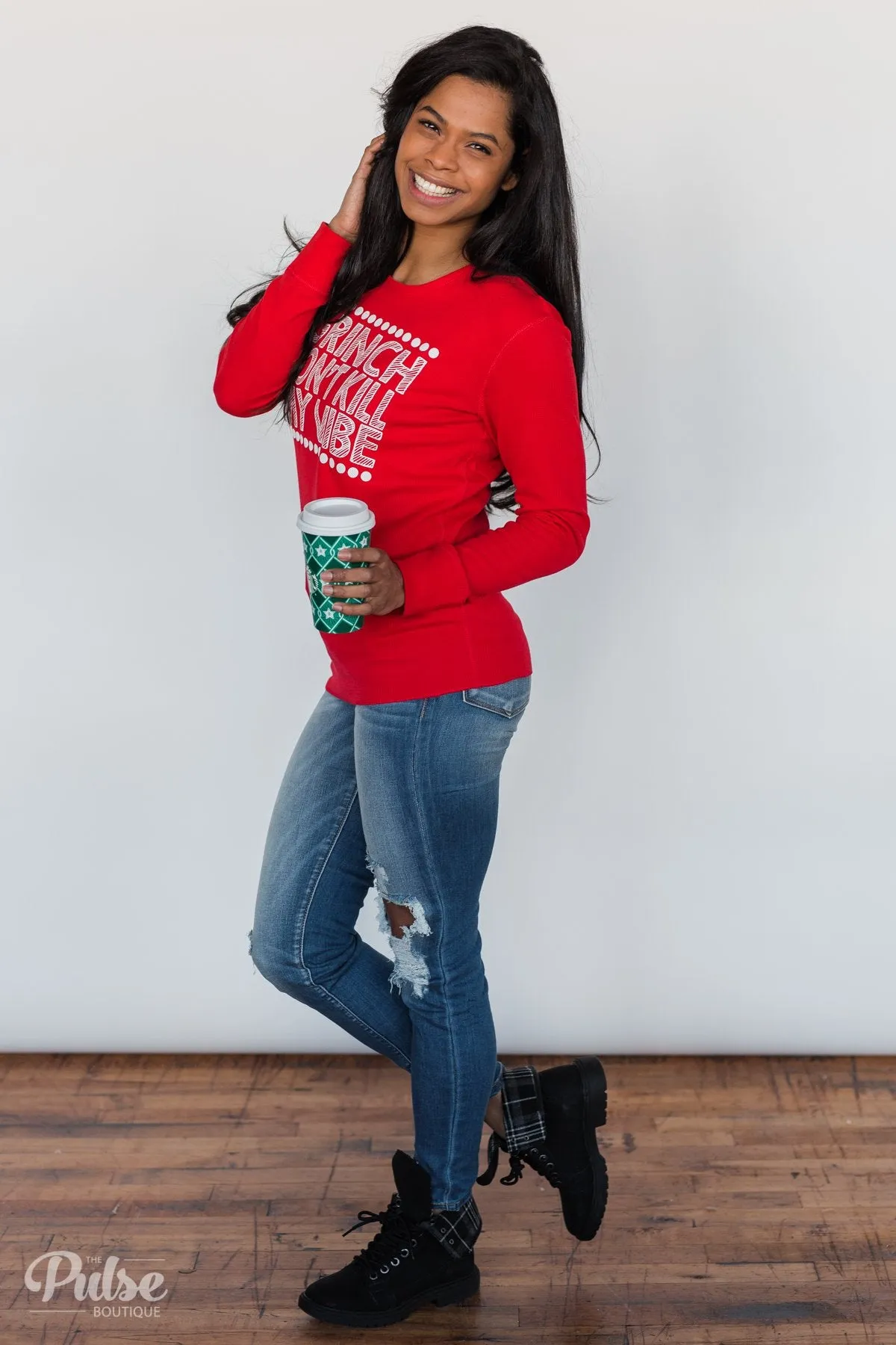 Grinch Don't Kill My Vibe Thermal Top
