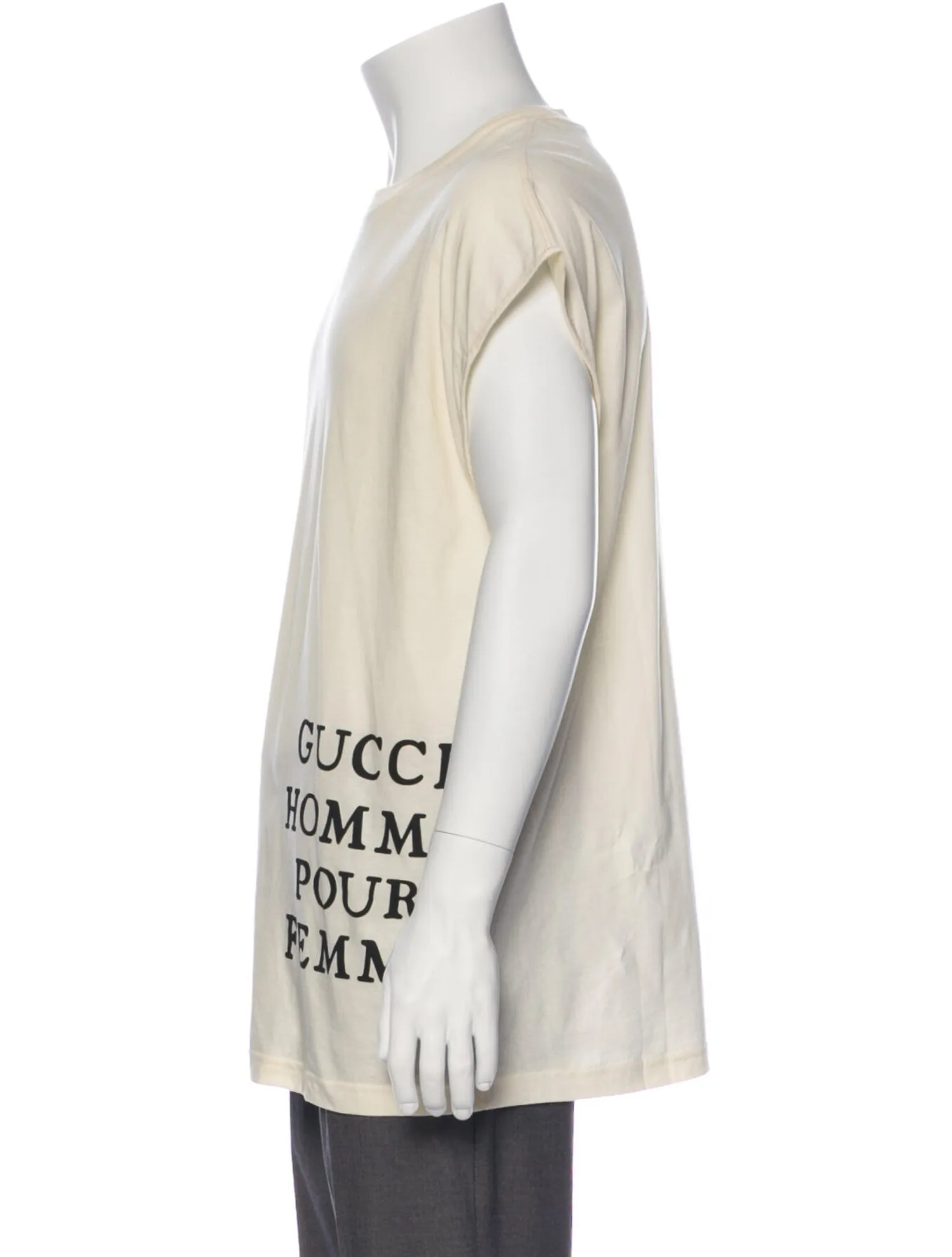 Gucci Homme Pour Femme Sleeveless T-shirt in White