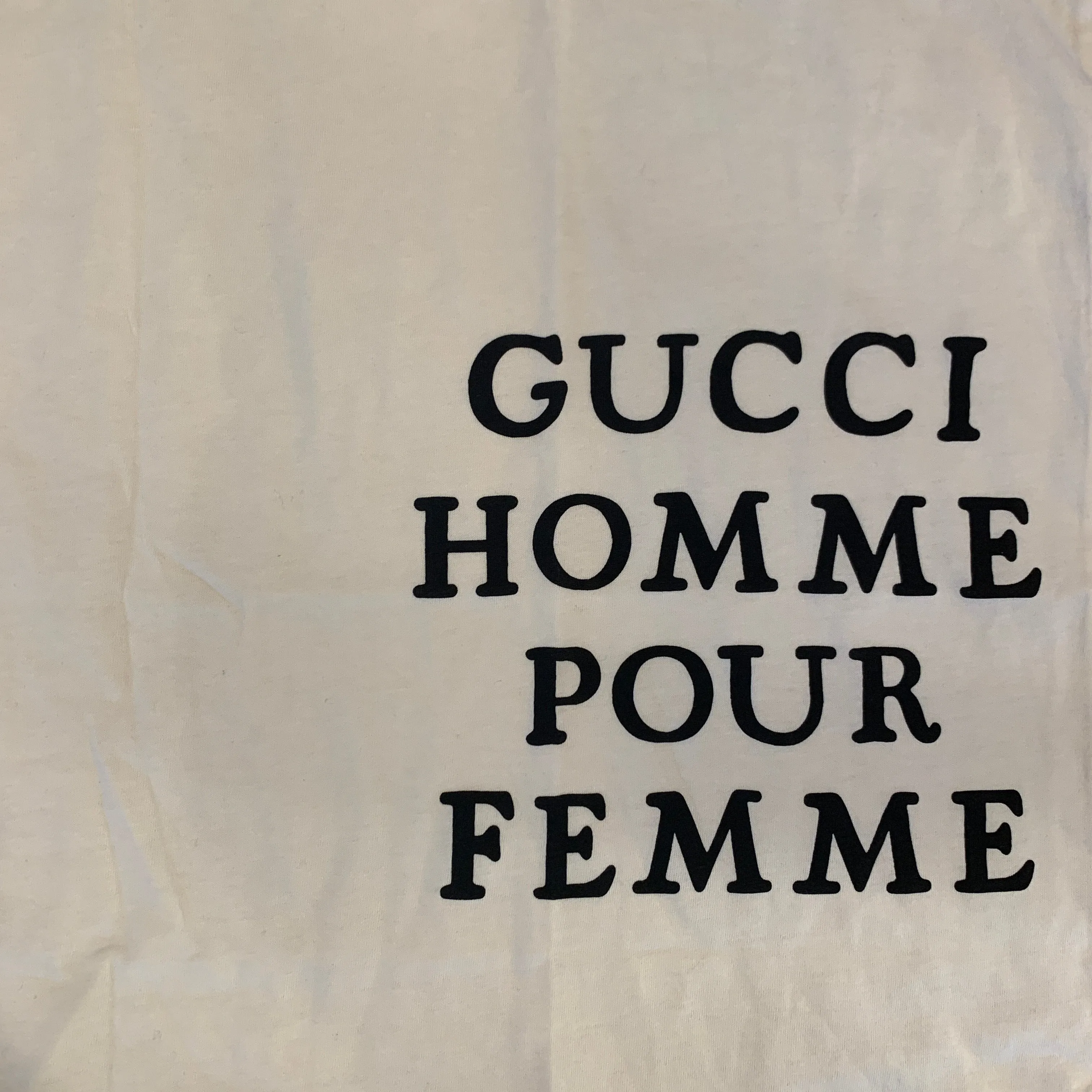 Gucci Homme Pour Femme Sleeveless T-shirt in White