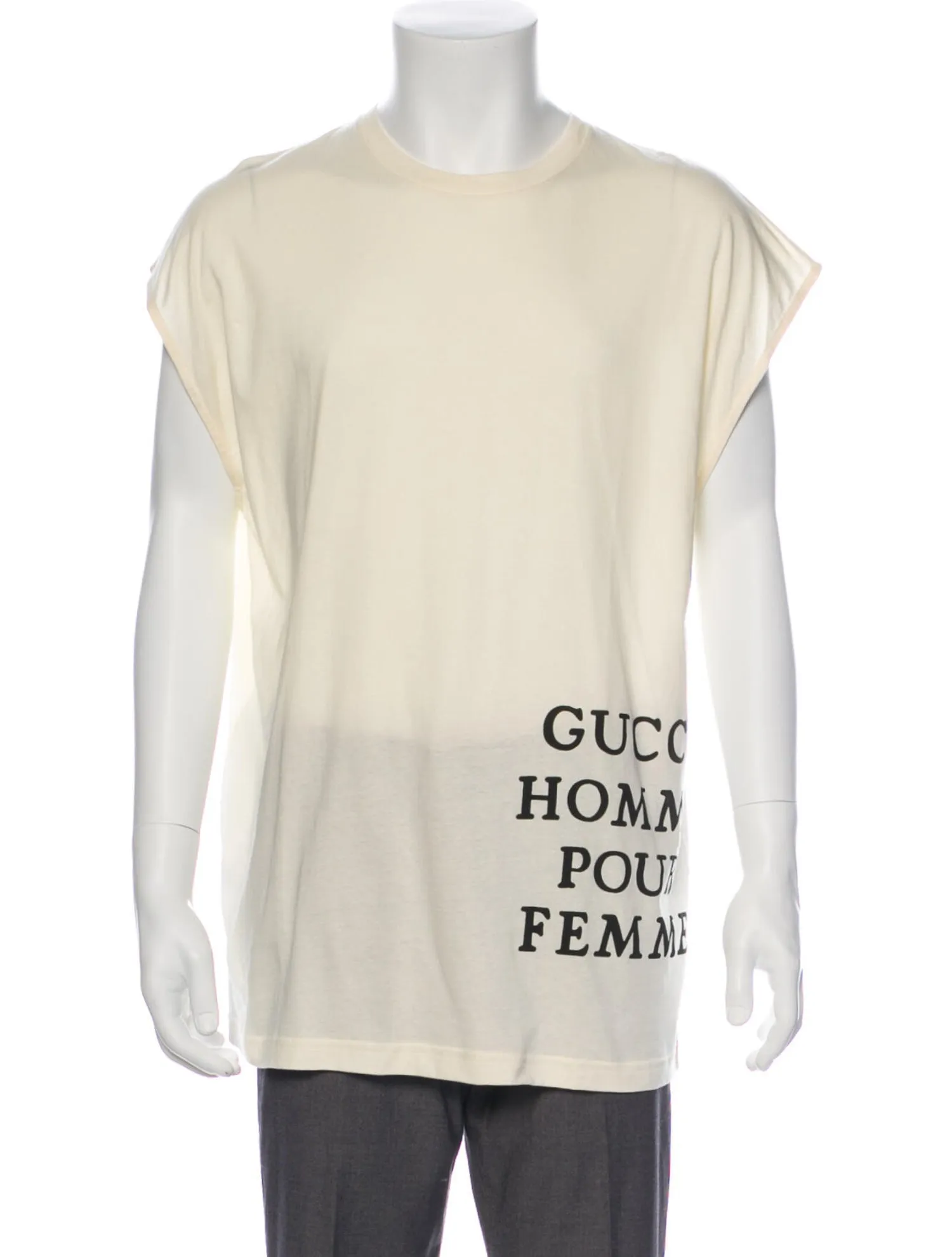 Gucci Homme Pour Femme Sleeveless T-shirt in White