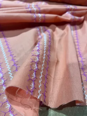 H02 African embroidery linen/cotton