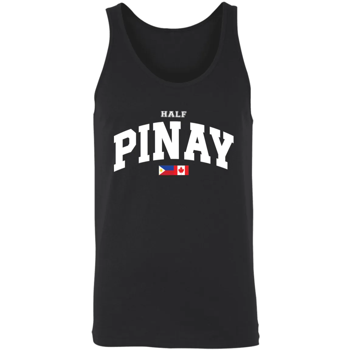 Half Pinay FILCAN Flag Unisex Cotton Tank Top