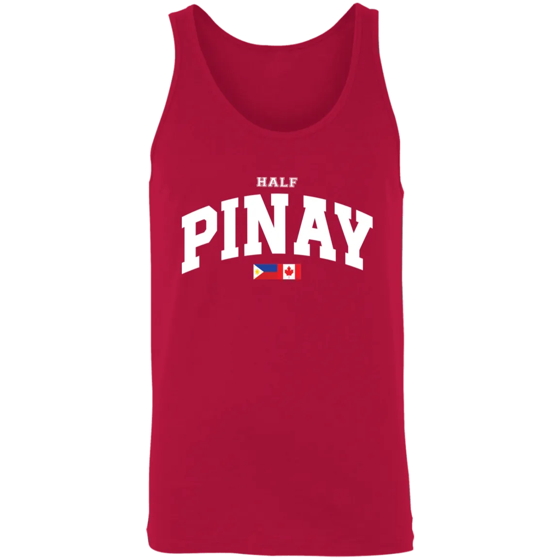 Half Pinay FILCAN Flag Unisex Cotton Tank Top