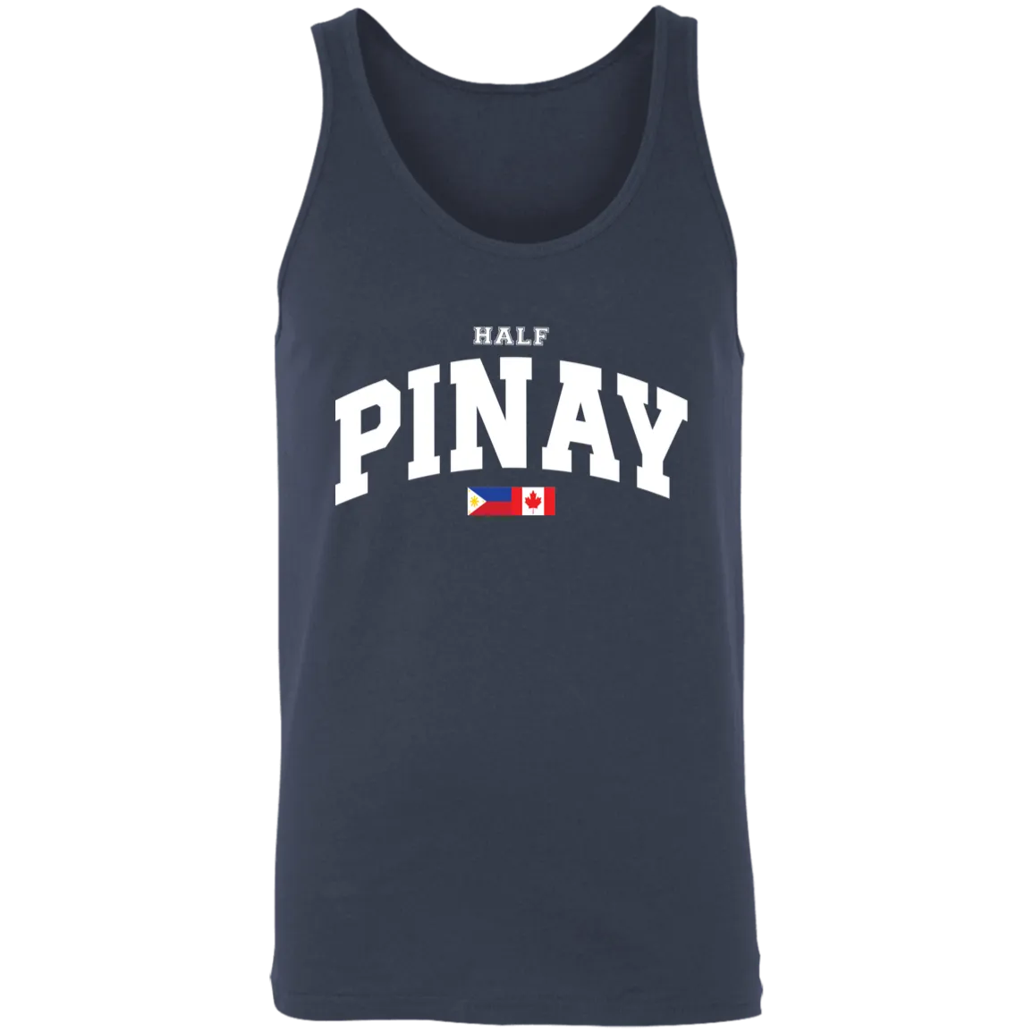 Half Pinay FILCAN Flag Unisex Cotton Tank Top