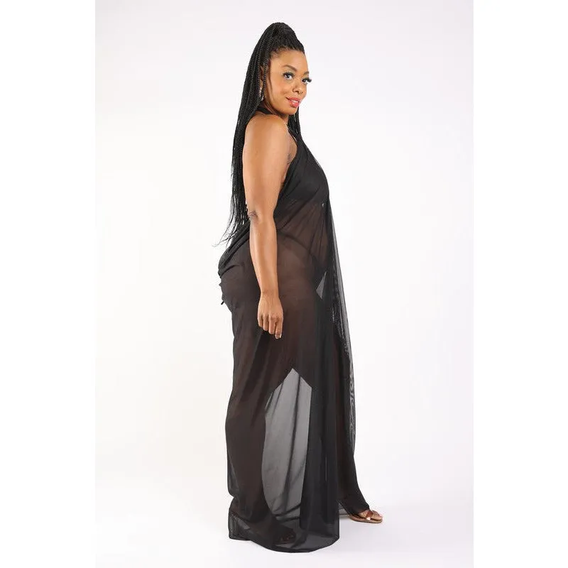 HALTER MAXI COVER UP