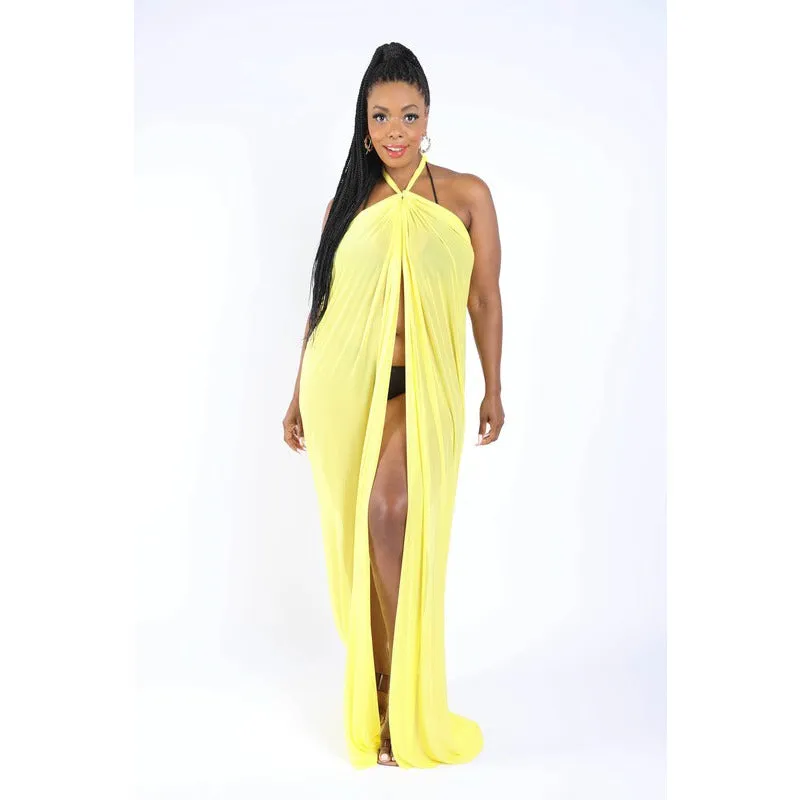 HALTER MAXI COVER UP