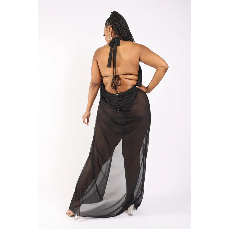 HALTER MAXI COVER UP