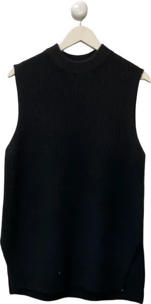 H&M Black Rib-knit Sweater Vest UK S