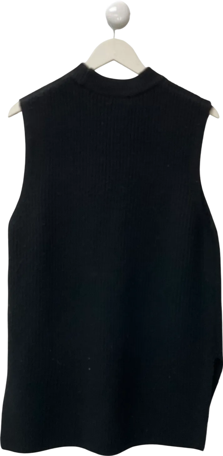 H&M Black Rib-knit Sweater Vest UK S