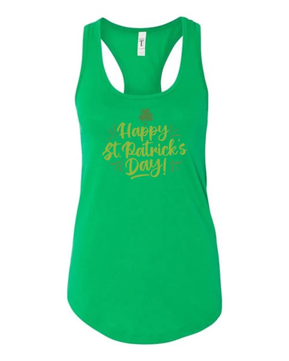Happy St Patrick's day tank top women racerback st patrick's day tank top