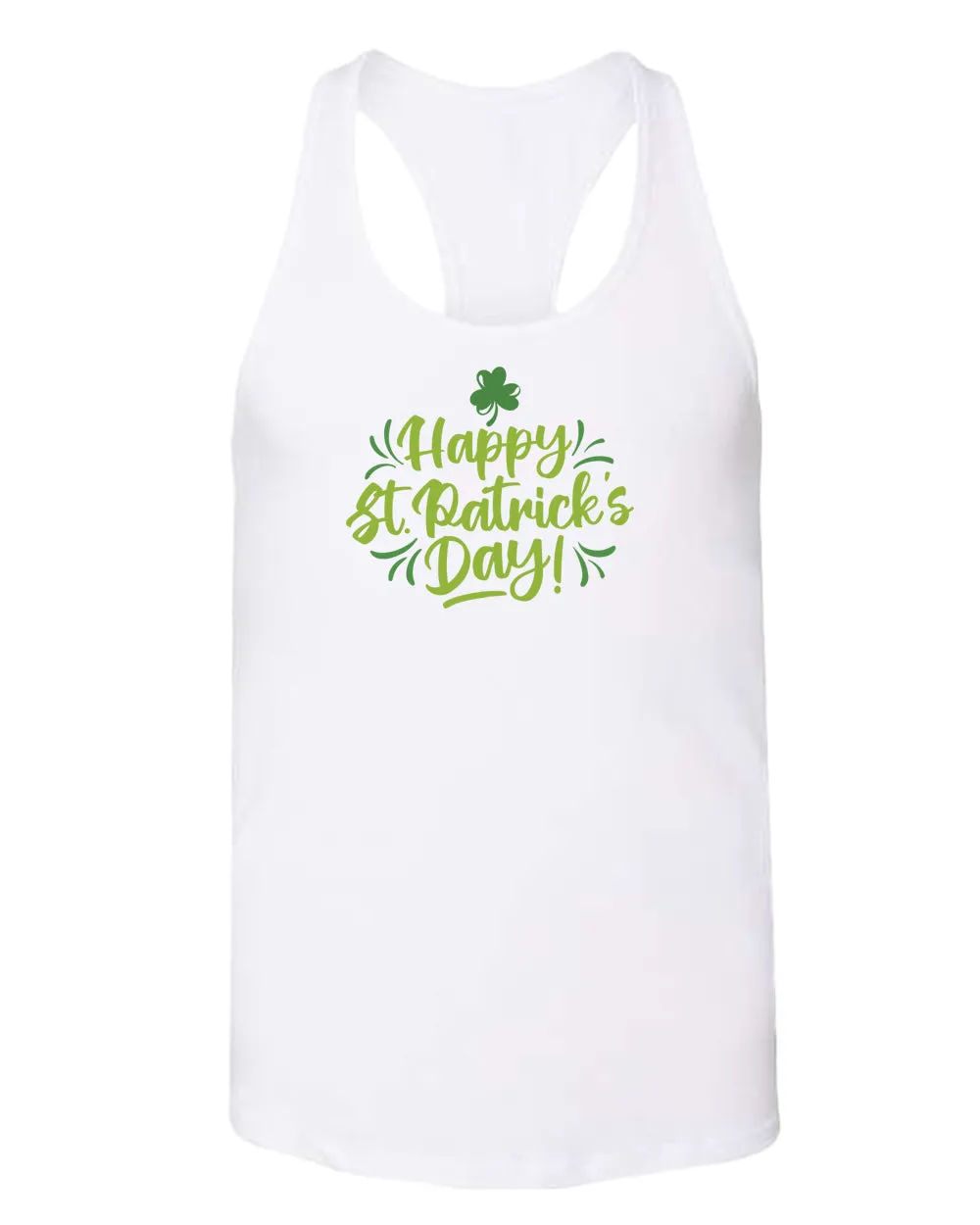 Happy St Patrick's day tank top women racerback st patrick's day tank top