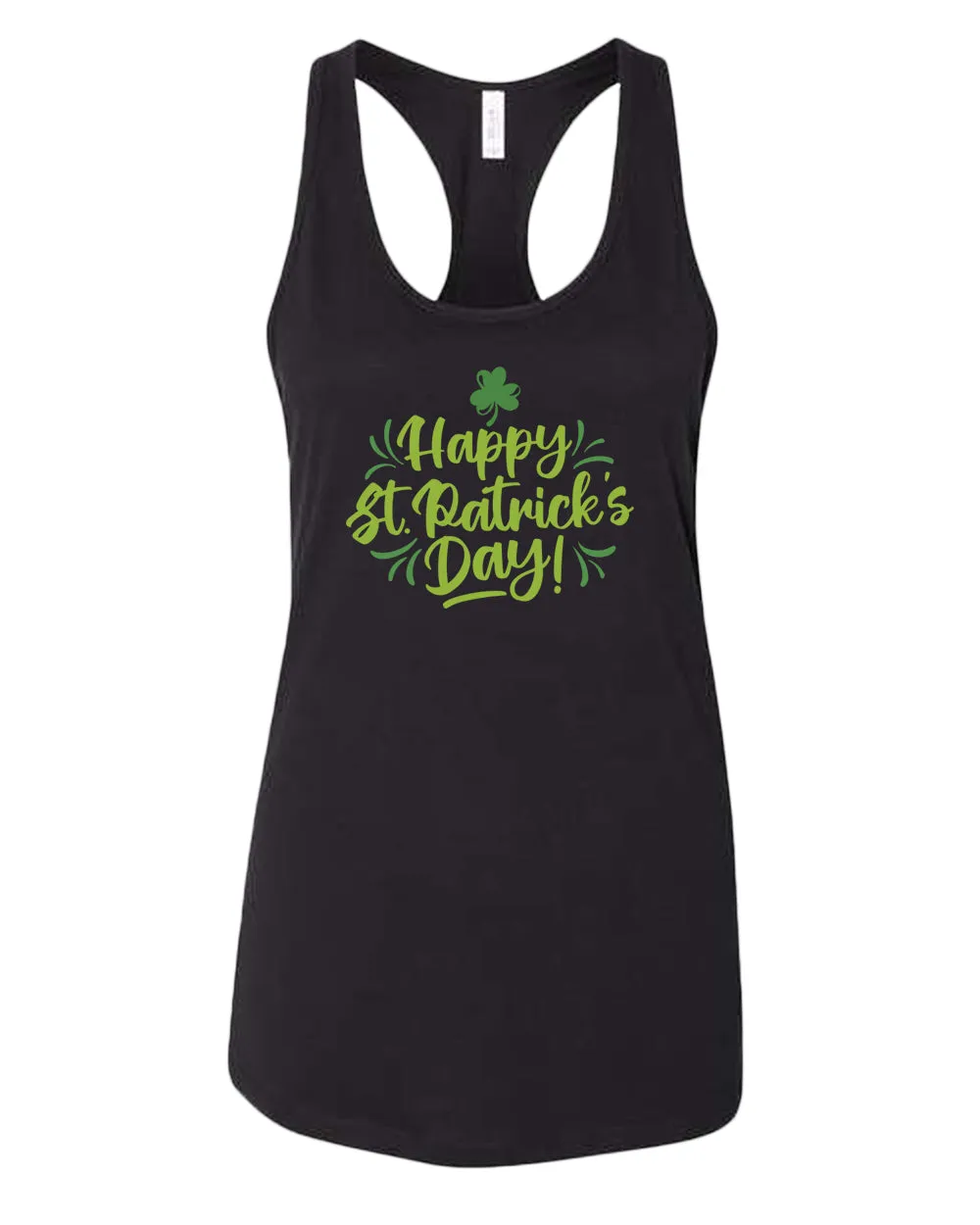 Happy St Patrick's day tank top women racerback st patrick's day tank top