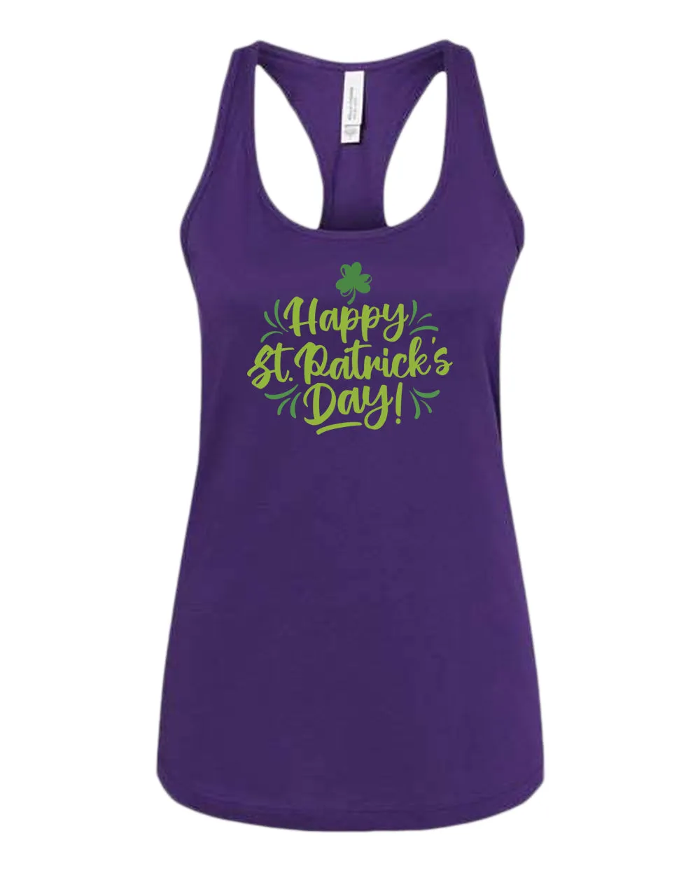 Happy St Patrick's day tank top women racerback st patrick's day tank top