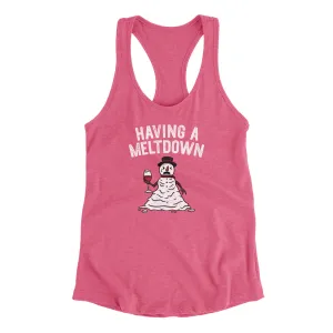 Having A Meltdown Women's Racerback Tank