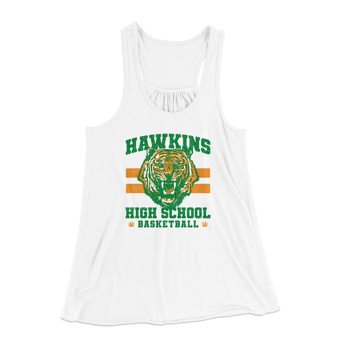Hawkins Tigers Basketball Women's Flowey Racerback Tank Top