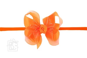 Headband with Waterproof Bow - Orange