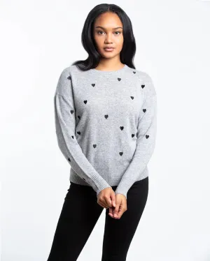Heart Embroidered Sweater