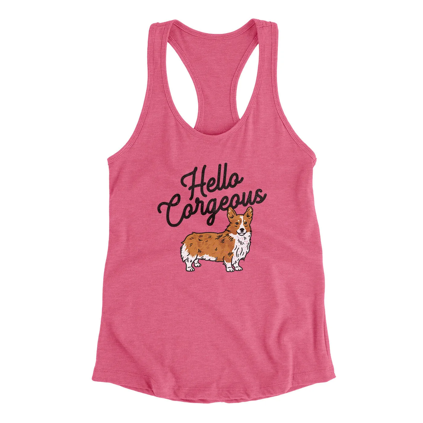 Hello Corgeous Women's Racerback Tank