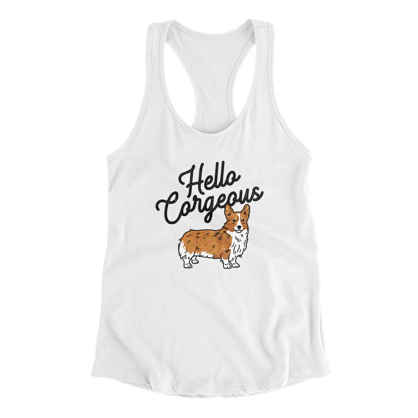 Hello Corgeous Women's Racerback Tank