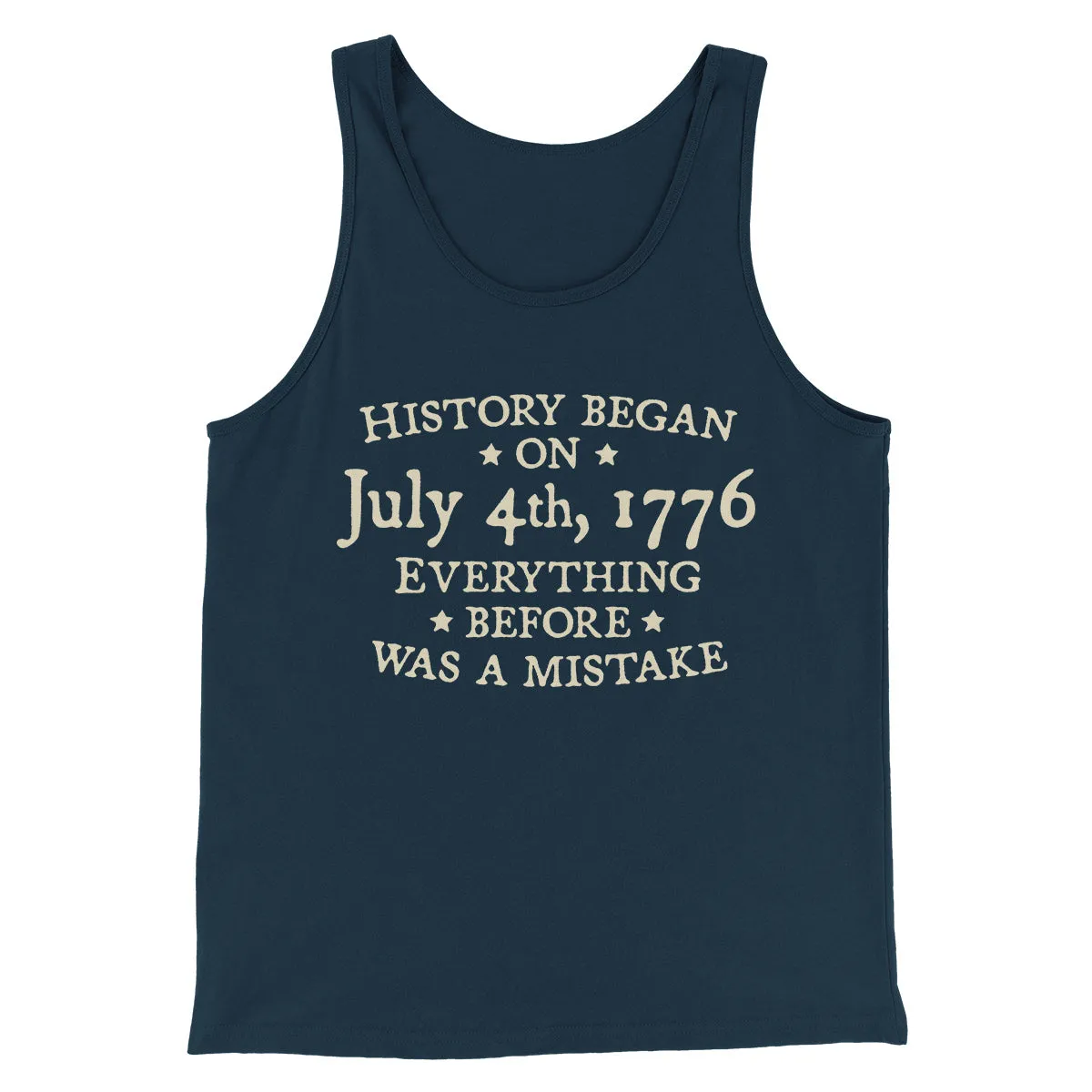 History began on July 4th, 1776 Men/Unisex Tank Top