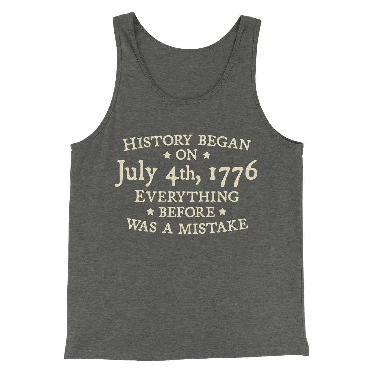 History began on July 4th, 1776 Men/Unisex Tank Top