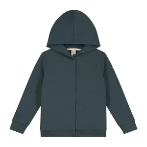 Hooded Cardigan - Blue Grey