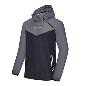 HOTSUIT Sauna Suit Men Weight Loss Gym Exercise Sweat Suits Workout Jacket, Gray, XXL
