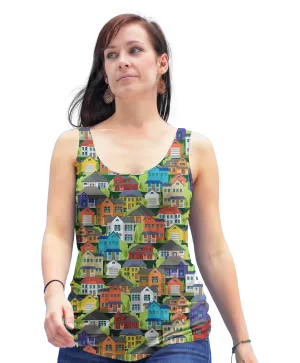 Houses On The Hillside Racerback Tank Top