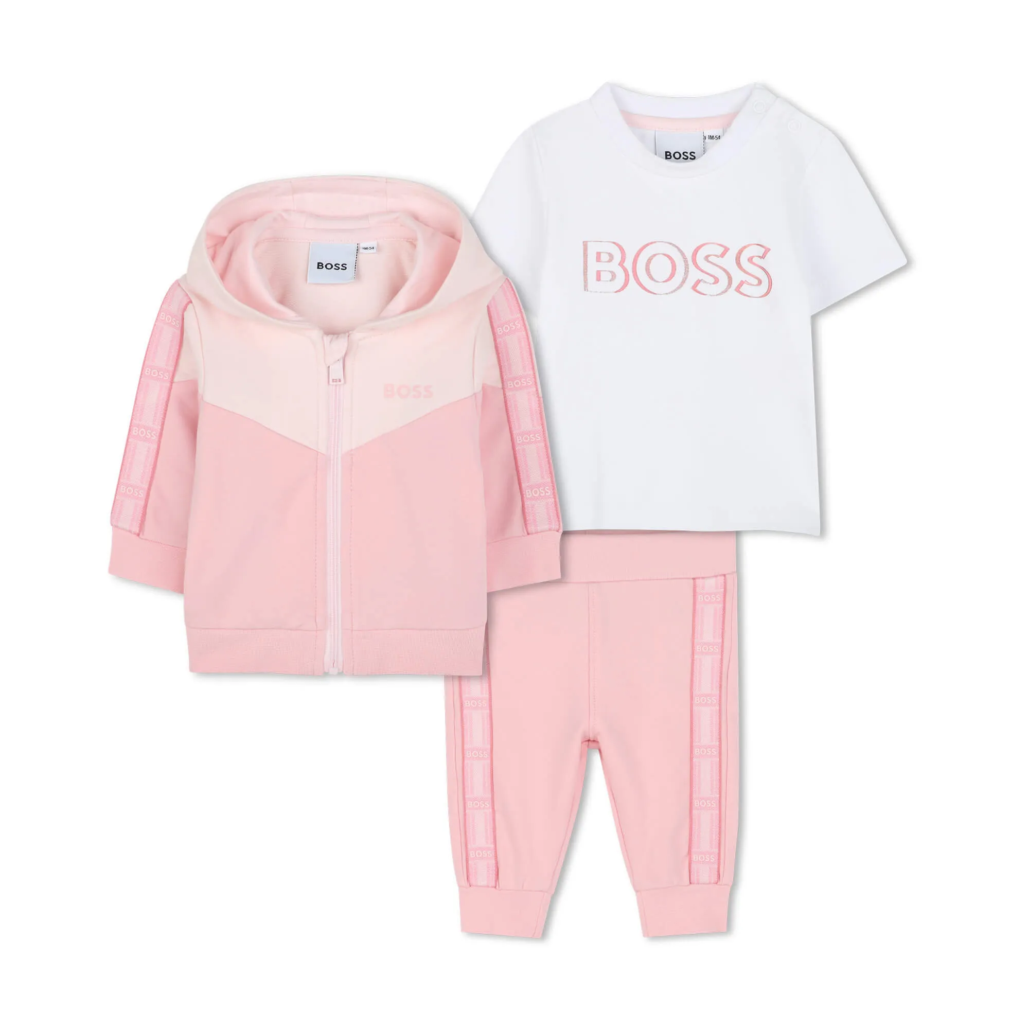 Hugo Boss Baby Girls Pink Tracksuit