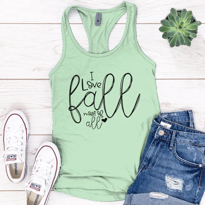 I Love Fall Premium Tank Top