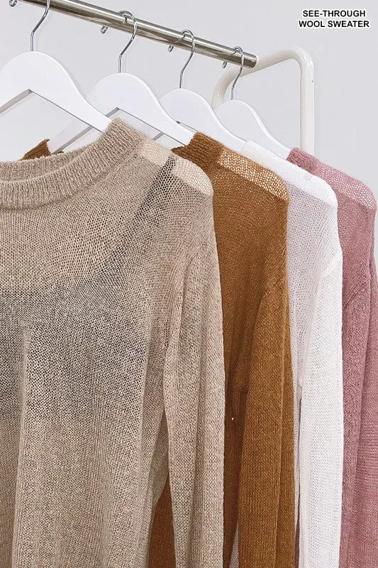 I SEE THROUGH YOU SWEATER | light rose |