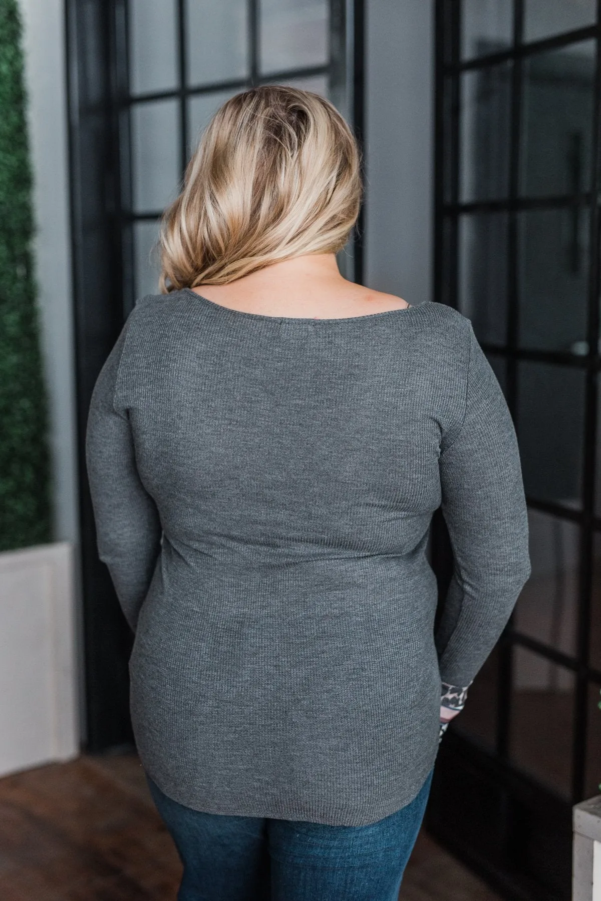 If You Wanna Thermal Top- Charcoal