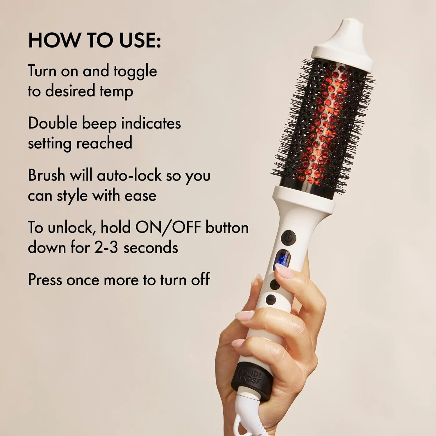 Infrared Bounce Brush, Heated Thermal round Brush