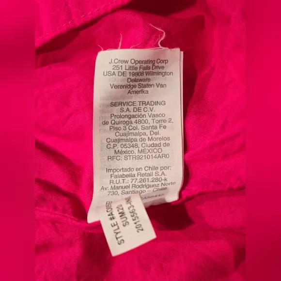 J. Crew Pink Sleeveless Tiered Cotton Poplin Dress