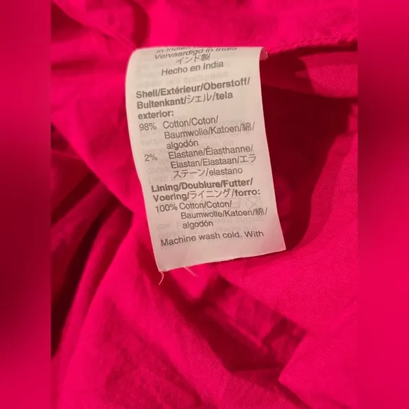 J. Crew Pink Sleeveless Tiered Cotton Poplin Dress