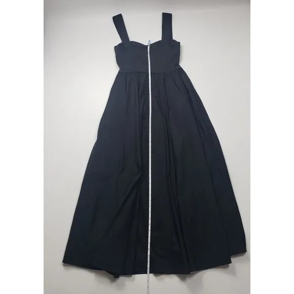 J.Crew Sweetheart Tank Dress with Poplin Skirt in Black Elegant &amp; Timeless Style